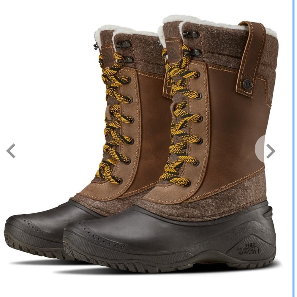 The North Face Shellista NWT Mid Rain/Snow Boots Waterproof Brown/Black 5